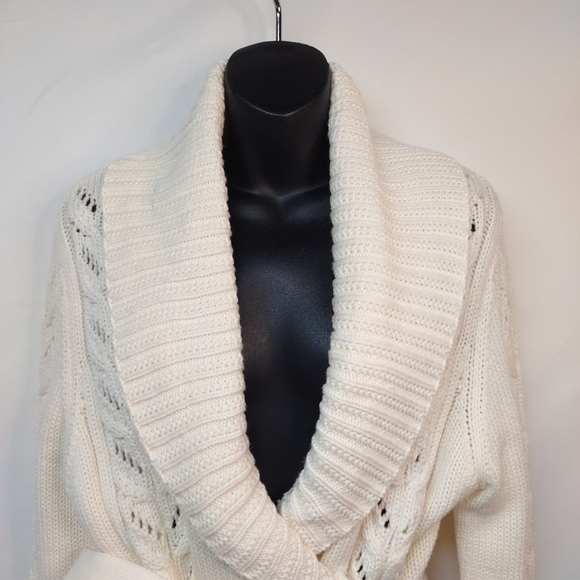 St. John's Bay Women's Cream White Sweater Cardigan Size XL NWOT - Picture 5 of 9